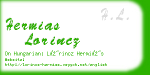 hermias lorincz business card